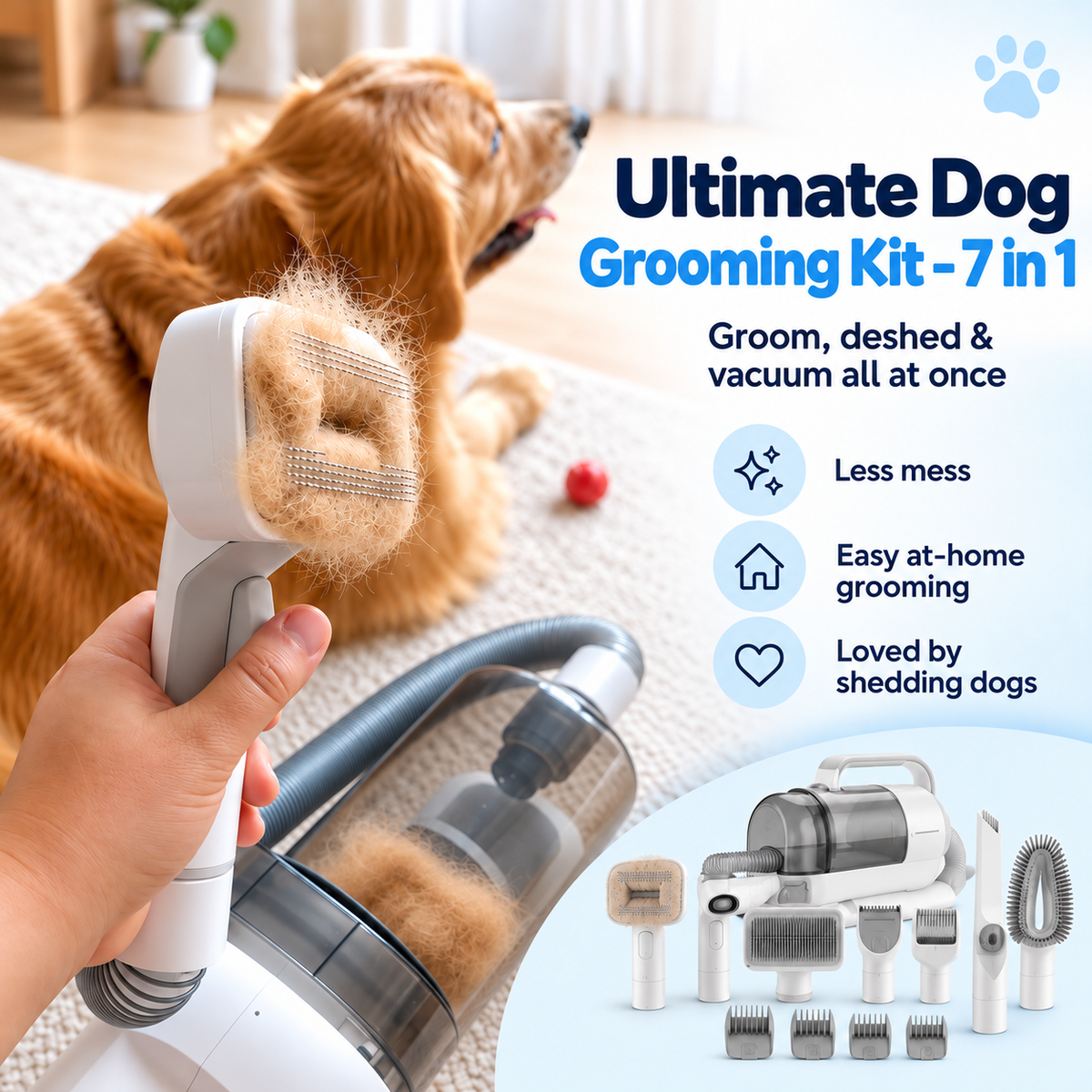 Ultimate Dog Grooming Kit - 7 in 1